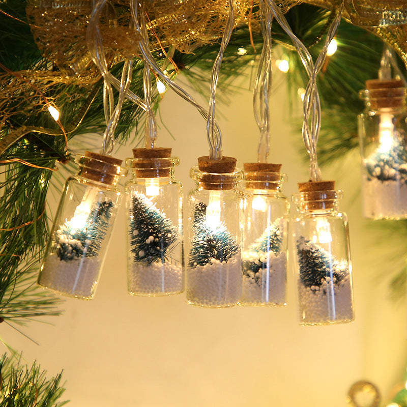 LED-slinger met glazen flesjes / 4 designs