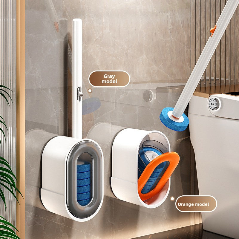 Brosse WC Jetable à Têtes Remplaçables - 30 Têtes & Nettoyant Intégré / 2 Coloris