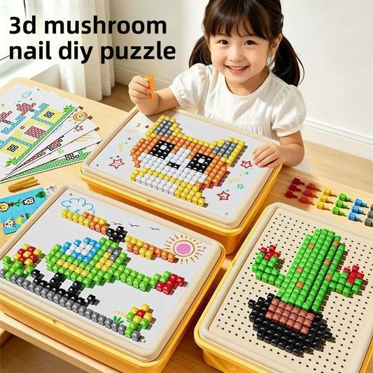 Puzzle Pixel Art à Clous Enfant — Kit Deluxe 504 Pièces