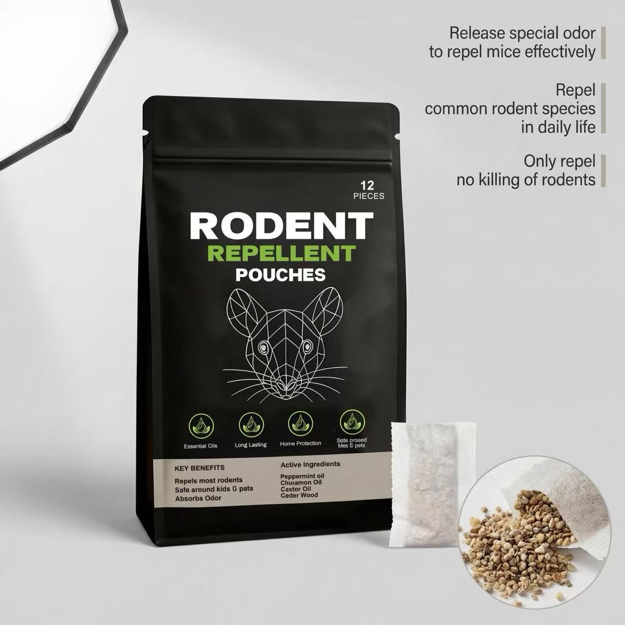 RodentStop – Sachets Répulsifs Anti-Rongeurs