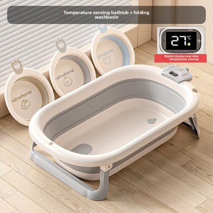 Opvouwbaar Babybadje — Pasgeborenen & Baby's, Zittend & Liggend, Thermometer
