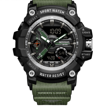 Elektronisch Horloge met Dubbele Weergave en Verlichting