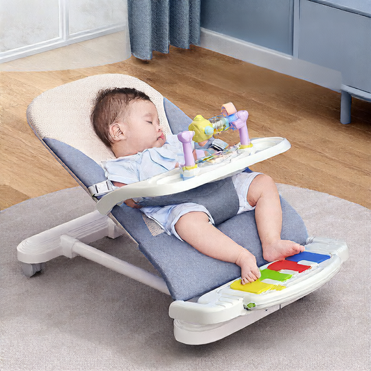 Transat Bébé Balançoire — Cadre Métal, 3 Positions, Design Moderne