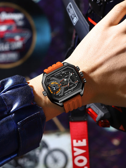 Herenhorloge met dubbele weergave en verlichting