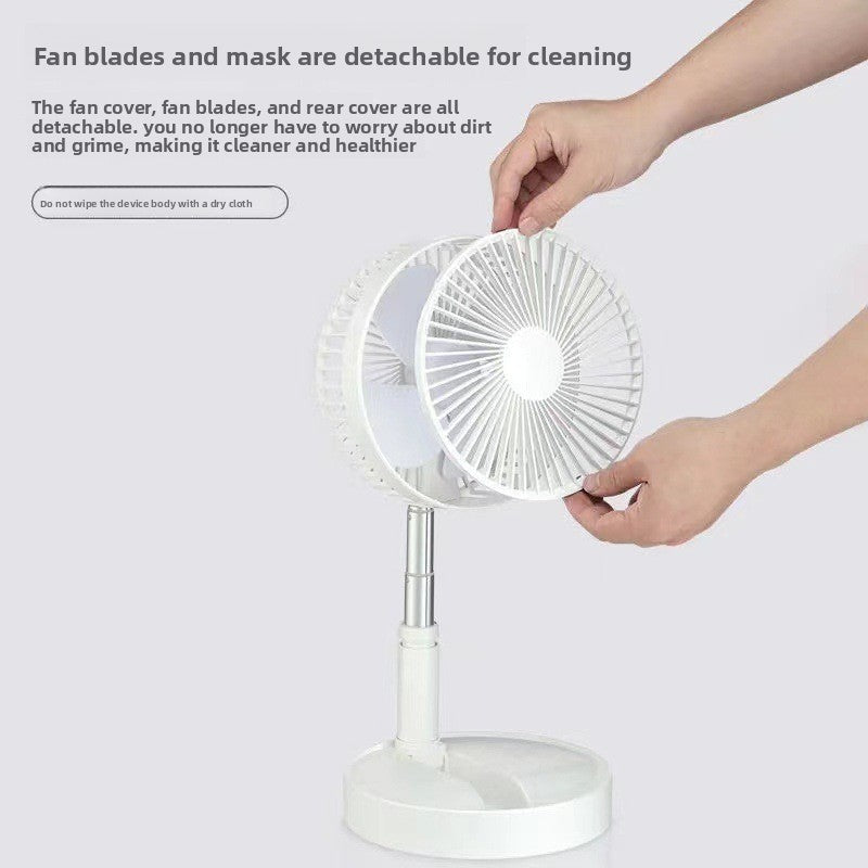 FanFlex Pro – Ventilateur de Table Télescopique USB 7200mAh | 4 Vitesses | Silencieux <40dB