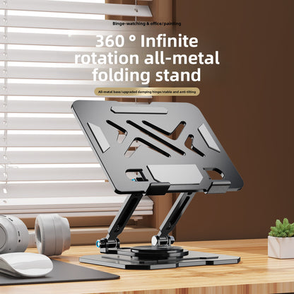DeskFlex Pro – Verstelbare 360° aluminium laptopstandaard | Opvouwbaar, universeel tot 17"