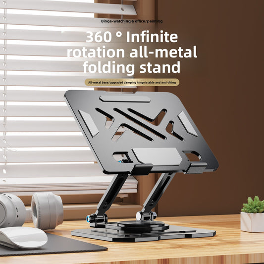 DeskFlex Pro – Support Laptop Aluminium Réglable 360° | Pliable, Universel jusqu'à 17"