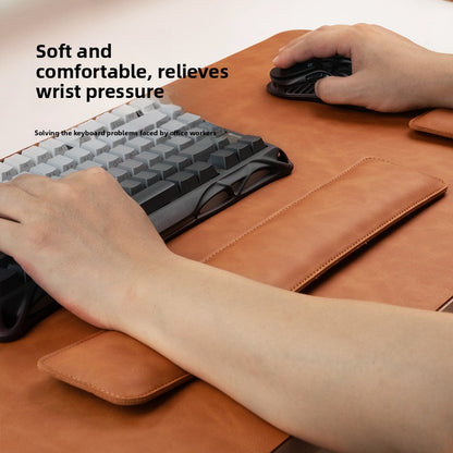 Ensemble de Bureau 3 Pièces — Tapis de Souris XXL 90x40 cm & Repose-Poignets