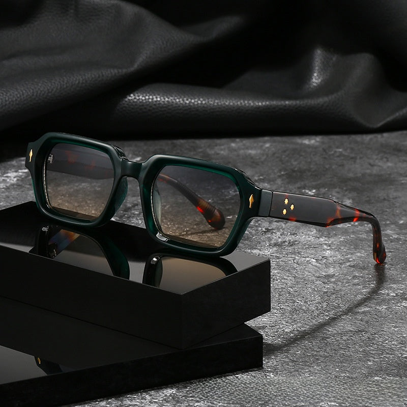 Lunettes de Soleil Monture Carrée Anti-UV Tendance