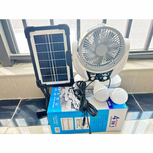 Ventilateur Solaire & USB avec Lumière LED