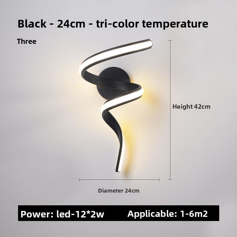 Applique Murale LED Minimaliste 12W Aluminium & Silicone – Tricolore