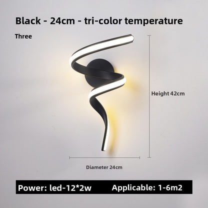 Applique Murale LED Minimaliste 12W Aluminium & Silicone – Tricolore