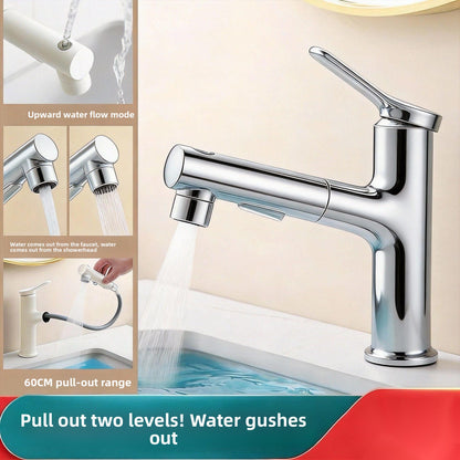 Robinet de Lavabo Extractible avec Double Commande de Température