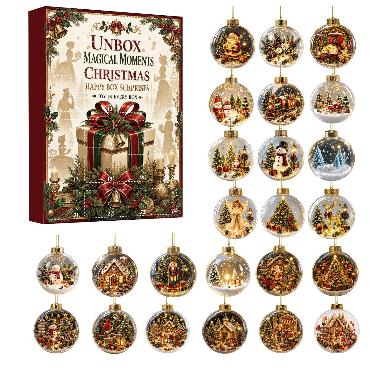 Calendrier de l'Avent Surprise 24 Cases / 5 Designs