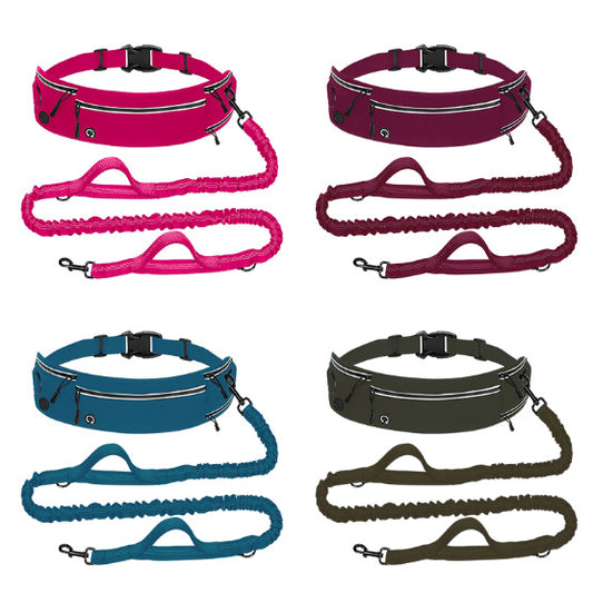 Laisse Running Chien Mains-Libres avec Ceinture Lombaire