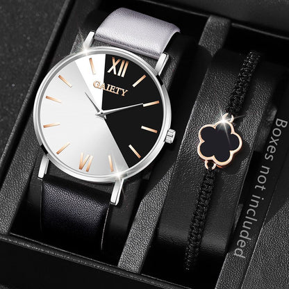 Bicolor horloge (kwarts) goud & zilver