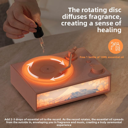 Enceinte Bluetooth Rétro 3-en-1 — Diffuseur Arômes / Veilleuse  / 4 Coloris