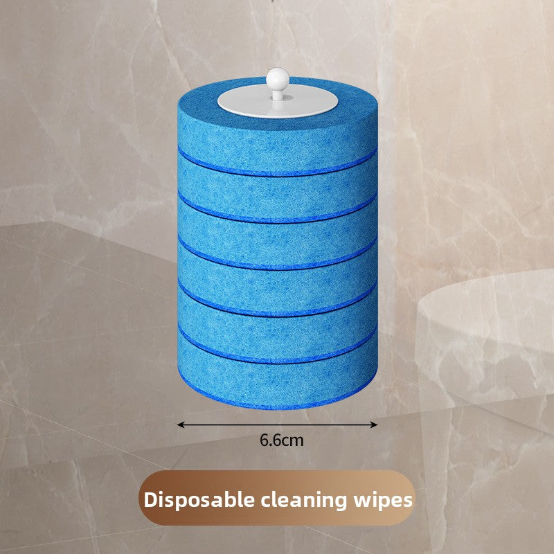 Brosse WC Jetable à Têtes Remplaçables - 30 Têtes & Nettoyant Intégré / 2 Coloris