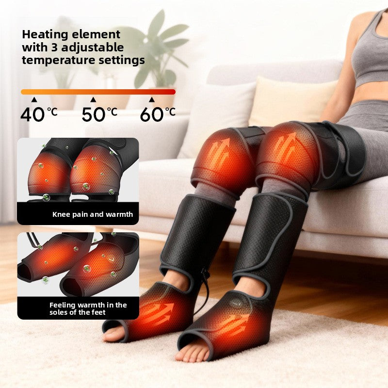 Masseur de Jambes Compression Air & Chaleur Infrarouge — 3 Sections / Télécommande LCD