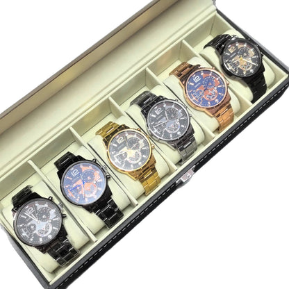Coffret 6 Montres Homme Quartz Cadran Lumineux