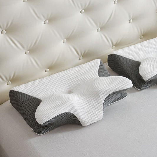 DreamCloud Pro – Oreiller Cervical Mémoire de Forme Papillon | Soutien Nuque & Sommeil