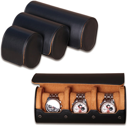 Boîte de Rangement pour Montres en Cuir PU — 3 Emplacements