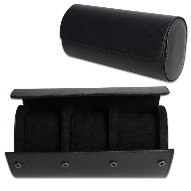 Boîte de Rangement pour Montres en Cuir PU — 3 Emplacements