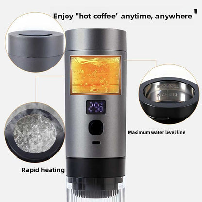 Machine à Café Portable 3-en-1 — Capsules & Café Moulu / Chauffage Rapide