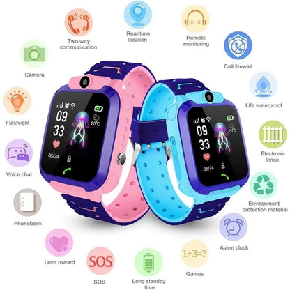 Montre Connectée Enfant GPS avec Carte SIM — H2 / Appels / Waterproof / iOS