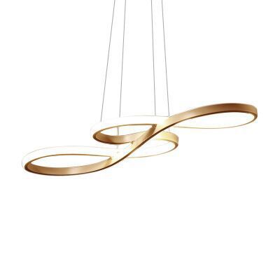 Lustre LED Moderne Tricolore Dimmable avec Télécommande