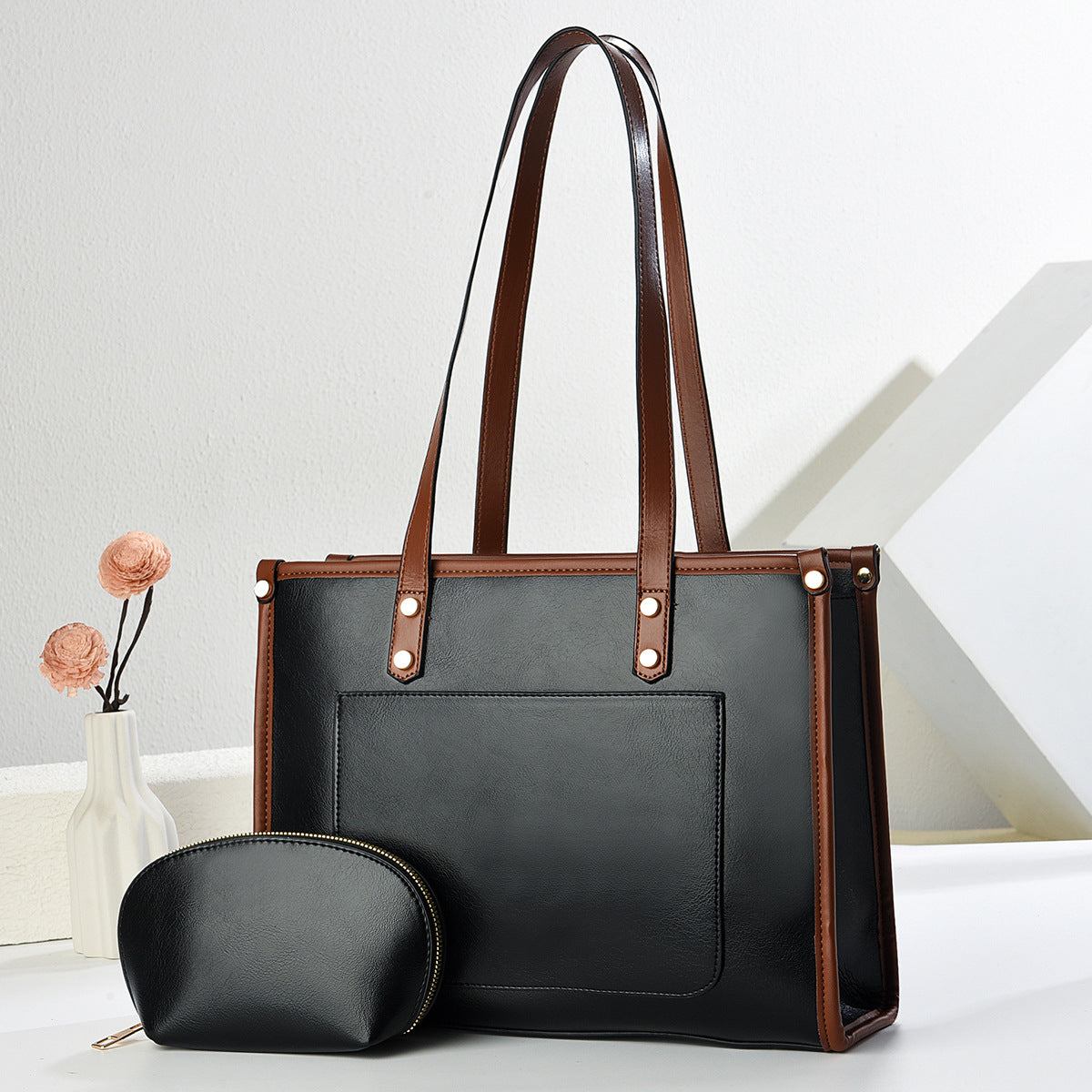 Tote Bag PU Structuré — 3 Coloris
