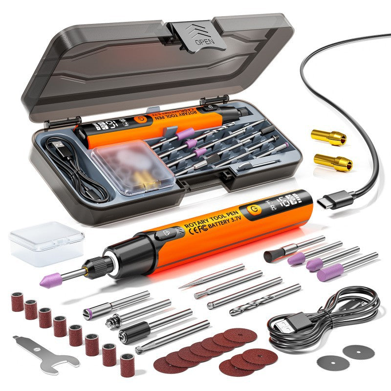 Stylo de Polissage et de Gravure Miniature — 4 en 1, Rechargeable USB