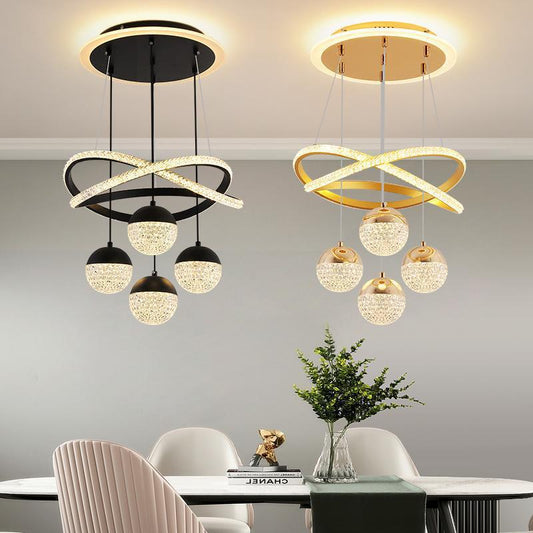LumiStyle Pro – Lustre LED Minimaliste Multi-Têtes | 3 Couleurs, Hauteur Réglable & 15-30m²