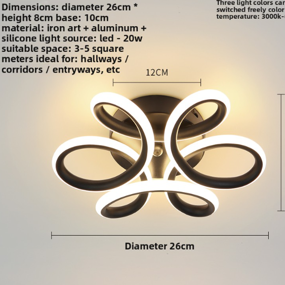 Plafonnier LED Design Minimaliste Tricolore – 5 Formes