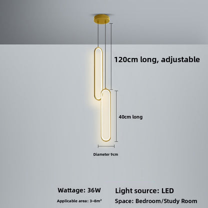 Nordic Minimalist Linear LED Chandelier