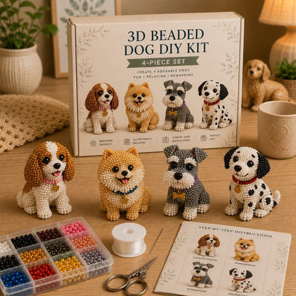 Kit DIY Figurines Animaux en Perles 3D — Chat / Ours Polaire / Thèmes Festifs
