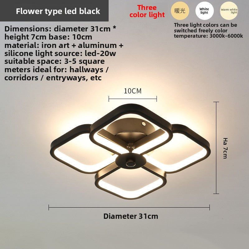 Plafonnier LED Design Minimaliste Tricolore – 5 Formes