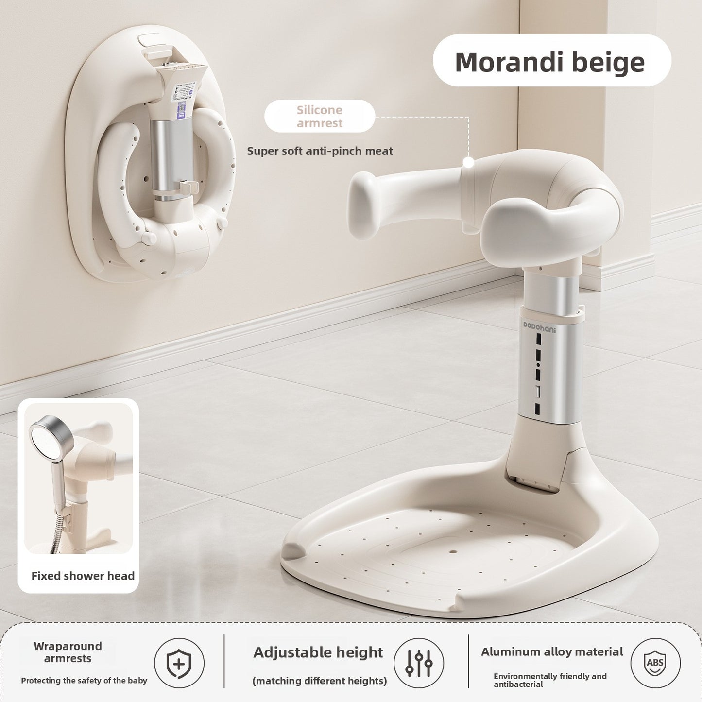 Antislip opvouwbare babybadstandaard