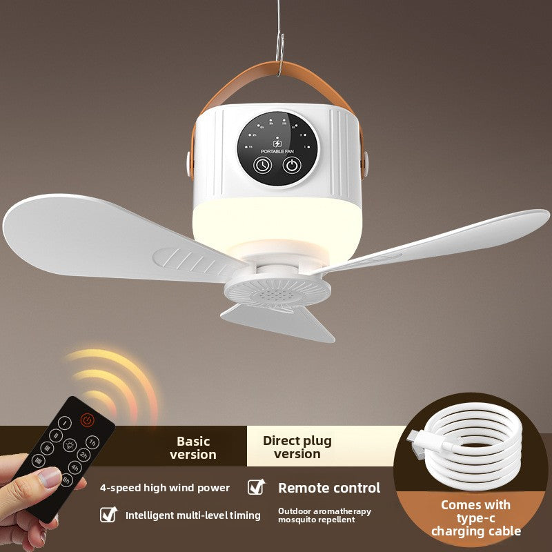 CeilingFan Smart – Ventilateur Rechargeable LED & Télécommande