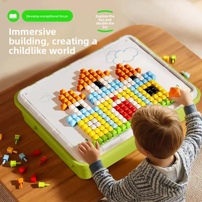 Puzzle Pixel Art à Clous Enfant — Kit Deluxe 504 Pièces
