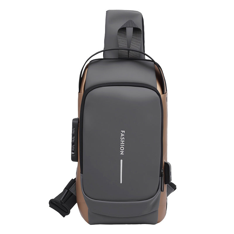 Sac Bandoulière Antivol Homme — Verrou à Code / Port USB / Oxford Impérméable