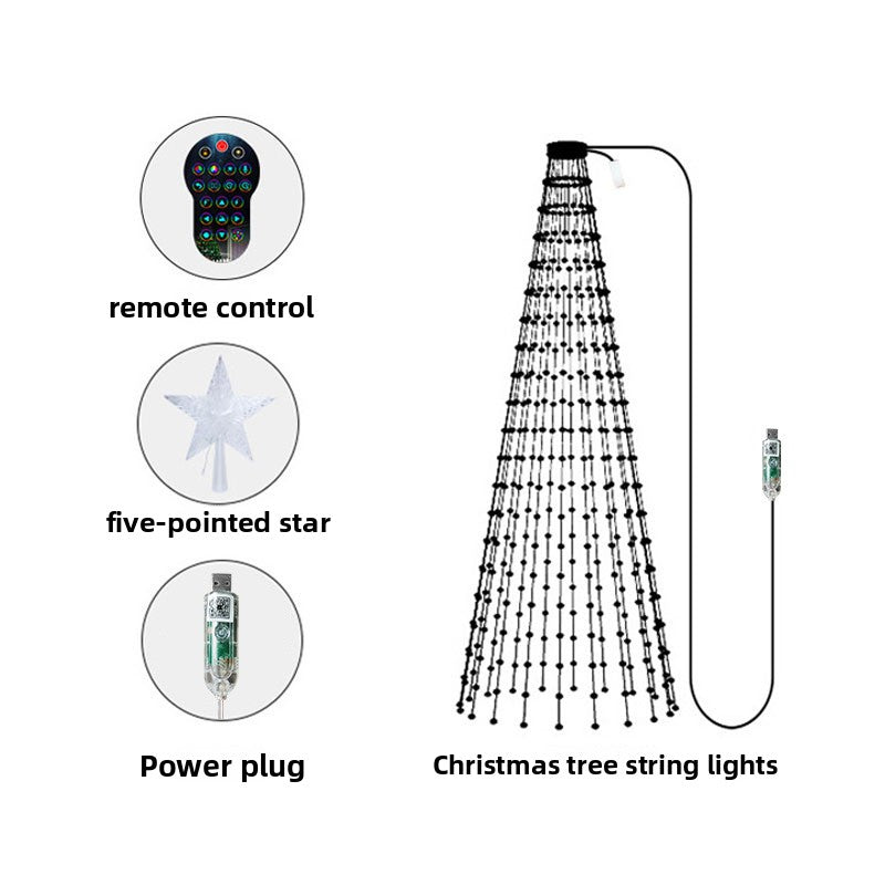 Slimme RGB LED-kerstverlichting met app — 400 LED's / 2,1m / USB / DIY Pixel Art