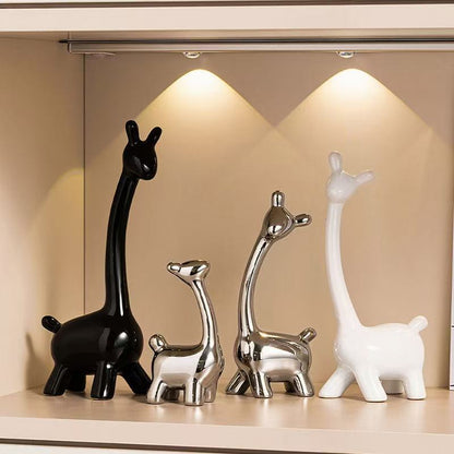 Decoratieve porseleinen hertenfamilie