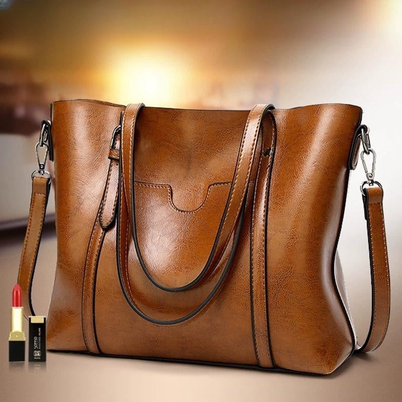 Cabas Femme en Cuir Véritable Grande Capacité