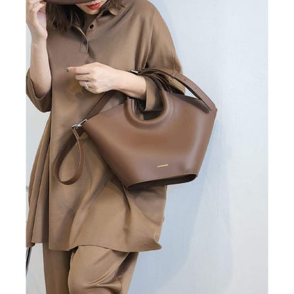 Sac Panier Cuir Véritable Style Parisien — 5 Coloris