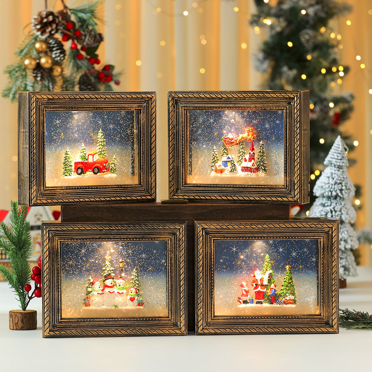 Verlichte en muzikale kerstlijst