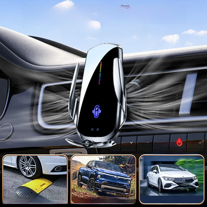 AutoCharge Pro – Draadloze Autotelefoonhouder 15W | Magnetisch & Automatische Klemming