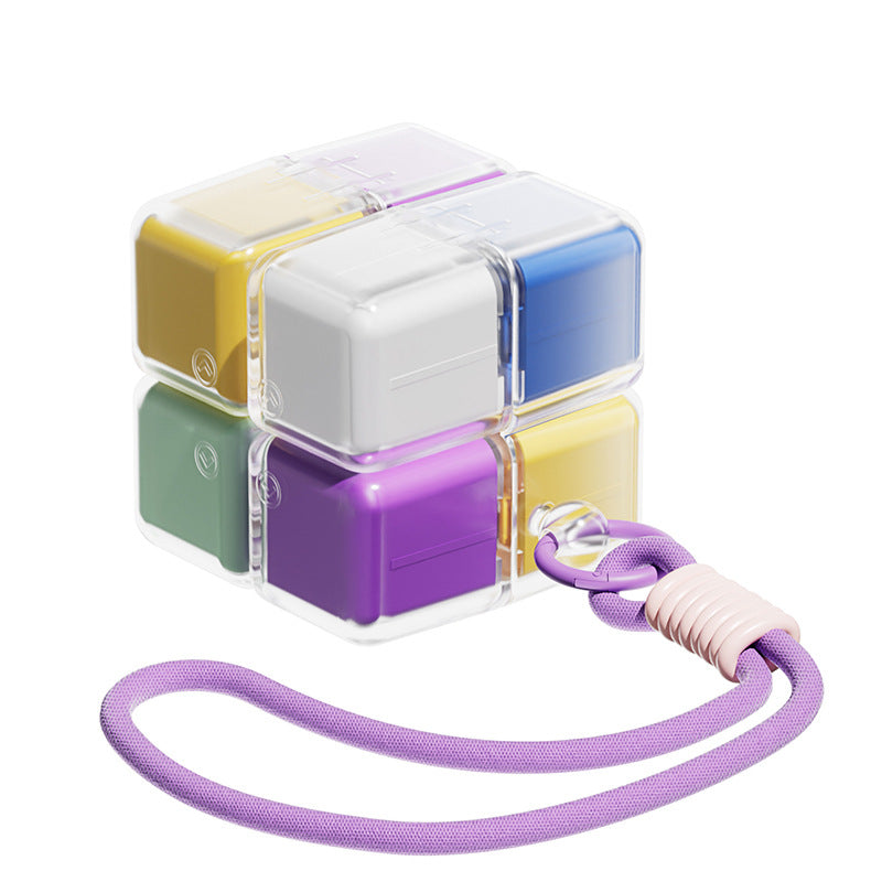 Pilulier cube pliable