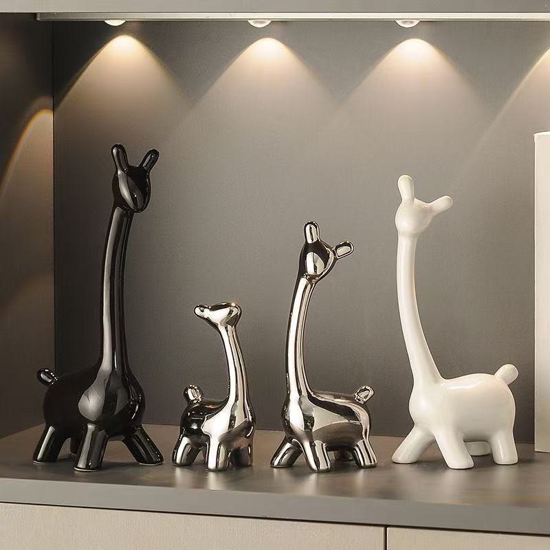 Decoratieve porseleinen hertenfamilie