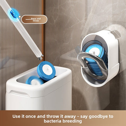 Brosse WC Jetable à Têtes Remplaçables - 30 Têtes & Nettoyant Intégré / 2 Coloris
